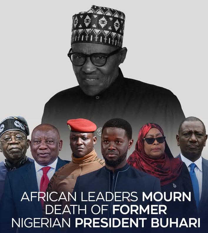 AFRICA BIDS FAREWELL TO BUHARI: TRIBUTES POUR IN AS BURIAL PLANS ARE ANNOUNCED